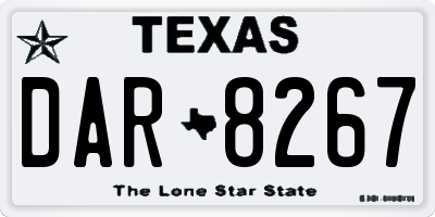 TX license plate DAR8267
