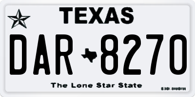 TX license plate DAR8270
