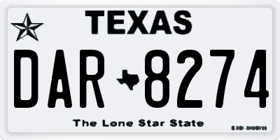 TX license plate DAR8274