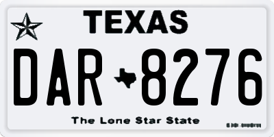 TX license plate DAR8276