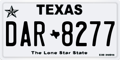 TX license plate DAR8277