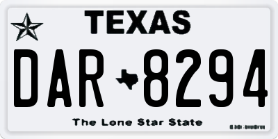TX license plate DAR8294