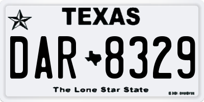TX license plate DAR8329
