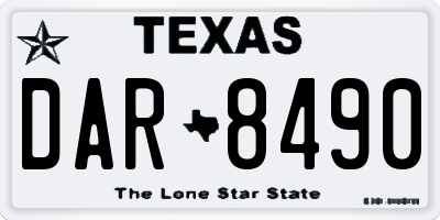 TX license plate DAR8490