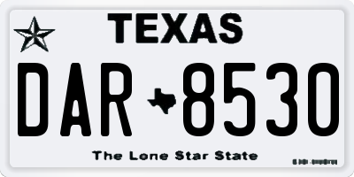 TX license plate DAR8530
