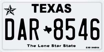 TX license plate DAR8546