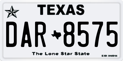 TX license plate DAR8575