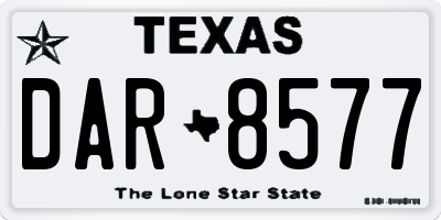 TX license plate DAR8577