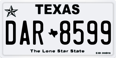 TX license plate DAR8599