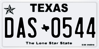 TX license plate DAS0544