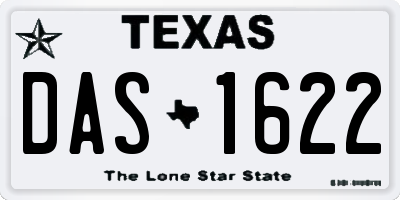TX license plate DAS1622