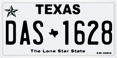TX license plate DAS1628