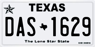 TX license plate DAS1629