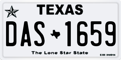 TX license plate DAS1659