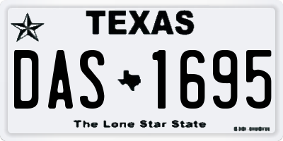 TX license plate DAS1695