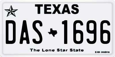 TX license plate DAS1696