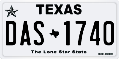 TX license plate DAS1740