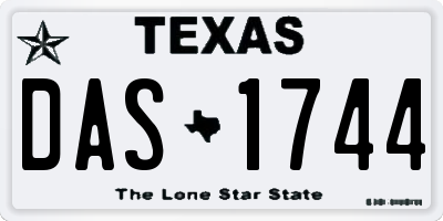 TX license plate DAS1744