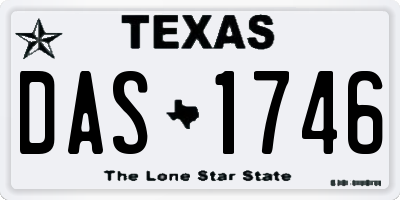 TX license plate DAS1746