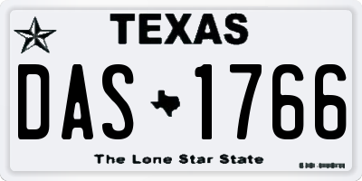 TX license plate DAS1766