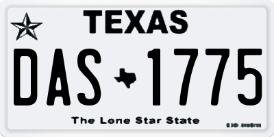 TX license plate DAS1775
