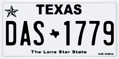 TX license plate DAS1779