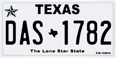 TX license plate DAS1782