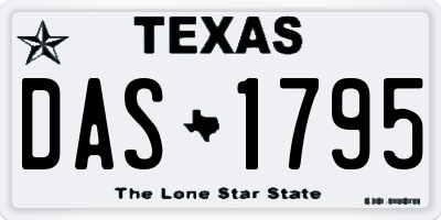 TX license plate DAS1795