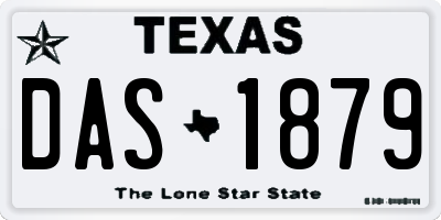 TX license plate DAS1879