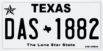 TX license plate DAS1882