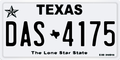 TX license plate DAS4175