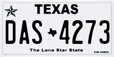 TX license plate DAS4273