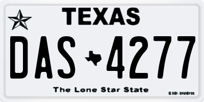 TX license plate DAS4277