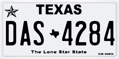 TX license plate DAS4284