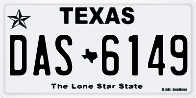TX license plate DAS6149