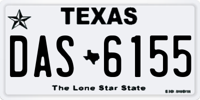 TX license plate DAS6155