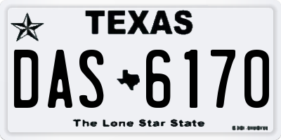 TX license plate DAS6170