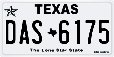 TX license plate DAS6175