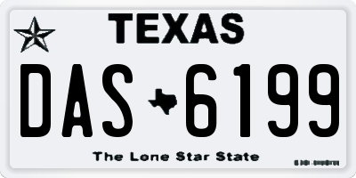 TX license plate DAS6199