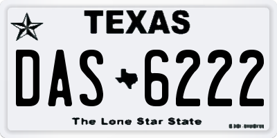 TX license plate DAS6222