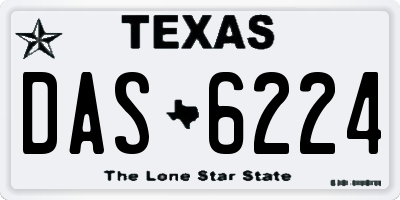 TX license plate DAS6224