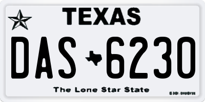 TX license plate DAS6230