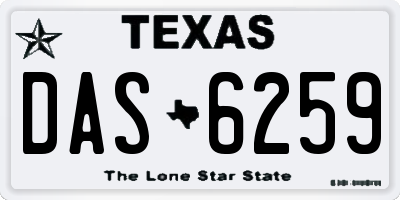 TX license plate DAS6259