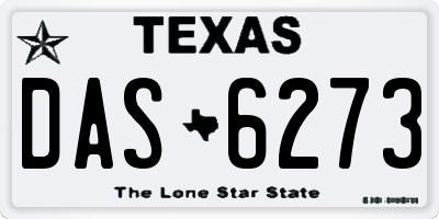 TX license plate DAS6273
