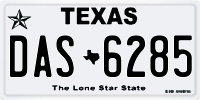 TX license plate DAS6285