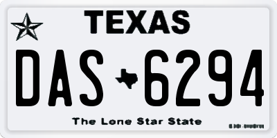 TX license plate DAS6294