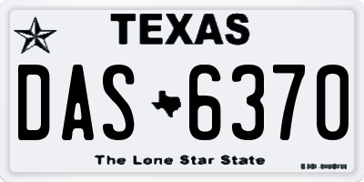 TX license plate DAS6370
