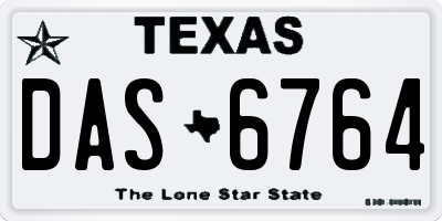 TX license plate DAS6764