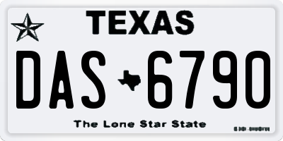 TX license plate DAS6790