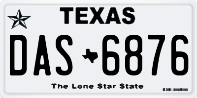 TX license plate DAS6876